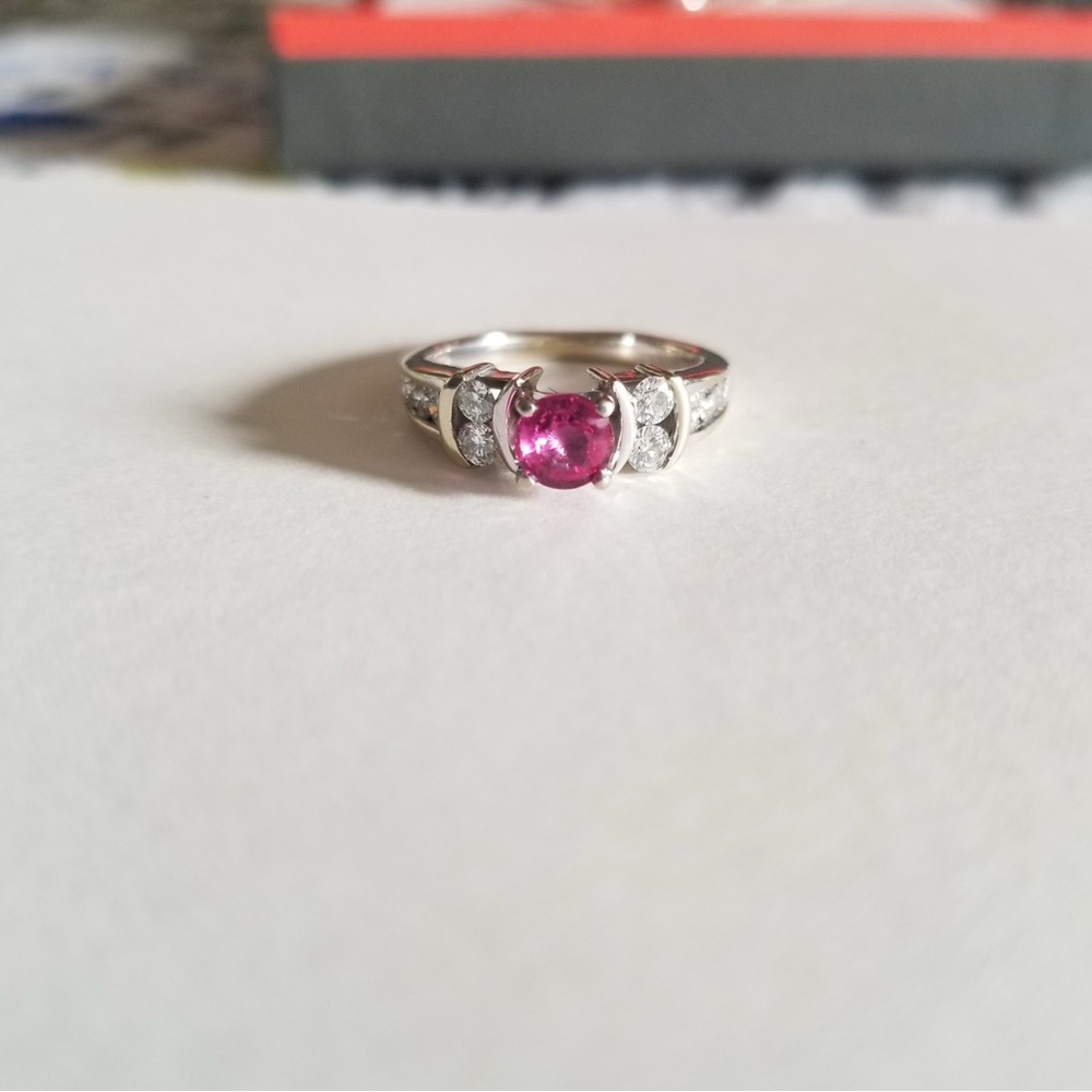Natural Ruby And Diamond Ring - image 1